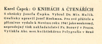 Trojice publikací [Karel Čapek (1890-1938), Vítězslav Nezval (1900-1950)]