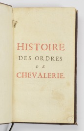 HISTOIRE DES ORDRES DE CHEVALERIE [Jean Hermant (1650-1725)]