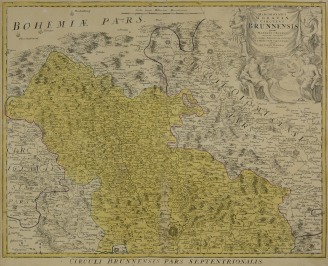 MAP OF BRNO COUNTY – NORTHERN PART [Johann Baptist Homann (1664-1724), Johann Christoph Müller (1673-1721)]