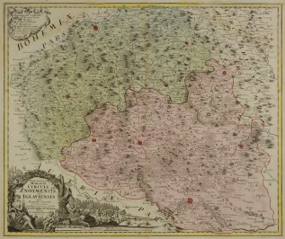 Mapa znojemského a jihlavského kraje [Johann Baptist Homann (1664-1724), Johann Christoph Müller (1673-1721)]