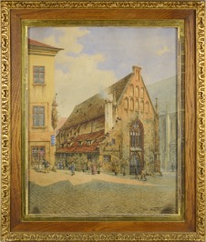 HOUSE „BRATWURSTGLÖCKLEIN“ IN NUREMBERG [Edmund Krenn (1845-1902)]