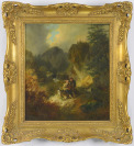 Dva lovci s divočákem [Meno Mühlig (1823-1873)]