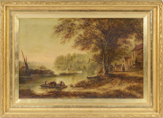 HARBOR LANDSCAPE [Anthony Vandyke Copley Fielding (1787-1855)]