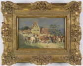 Koňský trh na vesnici [Wilhelm Velten (1847-1929)]