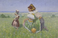 MOTHER AND DAUGHTER IN FOLK COSTUMES [Joža Uprka (1861-1940)]