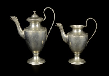 SET OF PEWTER DISHES