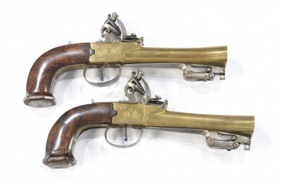 TWO TROMBONES WITH BAYONETS