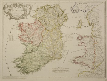 Mapa Irska [Franz Johann Joseph von Reilly (1766-1820), Kilian Ponheimer (1757-1828)]
