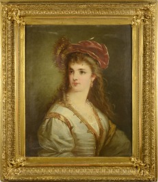 PORTRAIT OF A NOBLEWOMAN [Amos Cassioli (1832-1891)]