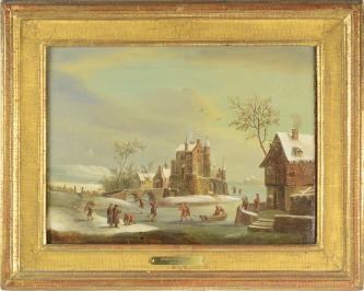 LANDSCAPE WITH ICE SCATERS [Franz Hochecker (1730-1782)]