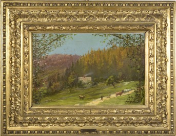 LANDSCAPE WITH A SHEPHERD [Jan Nowopacký (1821-1908)]