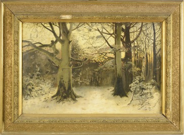 IN A WINTER FOREST [Adolf Liebscher, attributed (1857-1919)]