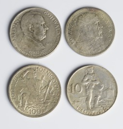 Set of silver commemorative coins - 4 pcs
