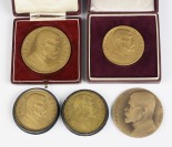 Pětice pamětních medailí [Otakar Španiel (1881-1955)]