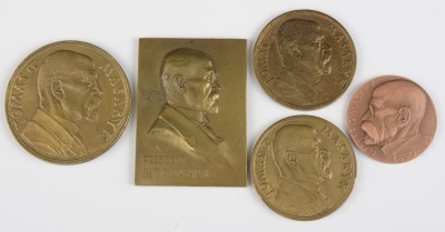 5 memorial plaques [Otakar Španiel (1881-1955)]
