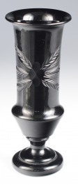 Vase of black glass
