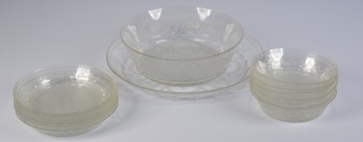 Set of glass for fruits