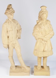 A couple in folk costumes [Leopold Velan (1906-1989)]
