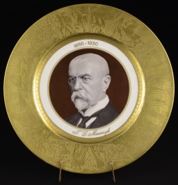 Talíř s portrétem T. G. Masaryka