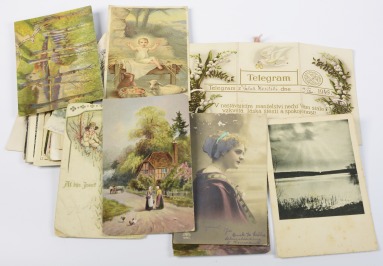 Collection of various gratulatory postcards - 45 pieces