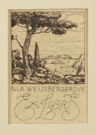 Ex libris - Ella Weissbergerová [František Tavík Šimon (1877-1942)]