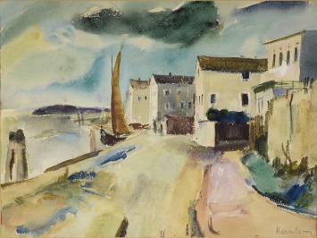 Mediterranean port town [Rudolf Kundera (1911-2005)]