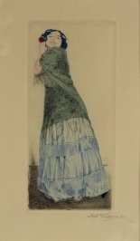 Madam with plaid [Adolf Wiesner (1871-1942)]