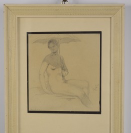 Nude with parasol [Jan Znoj (1905-1950)]