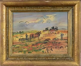 Krajina s povozem [Vojtěch Sedláček (1892-1973)]