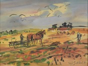 Krajina s povozem [Vojtěch Sedláček (1892-1973)]