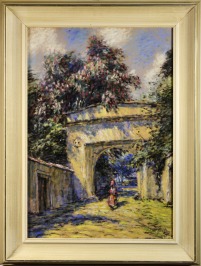 Girl under the portal [František Strážnický (1913-1985)]
