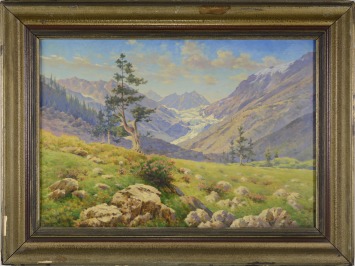 Tyrolean landscape with an glacier [Rudolf Franz Ullmann (1889-1973)]
