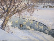 Stream in winter [Karoly Rökk (1891-1970)]