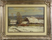 Village in winter [Gustav Macoun (1892-1934)]