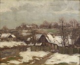 Chalupy v zimě [Otakar Hůrka (1889-1966)]