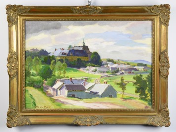 Two views of Dačice [Cyril Jančálek (1891-1954)]