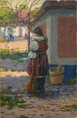 Girl on a backyard [Antoš Frolka (1877-1935)]