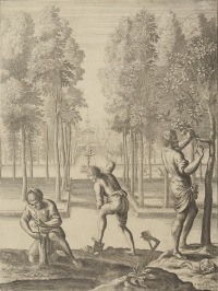 Gardening / Zahradnické práce [Václav Hollar (1607-1677)]