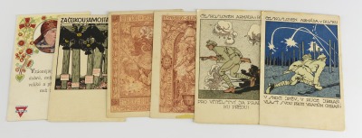6 patriotic and legionary postcards, inheritance of I. Koš