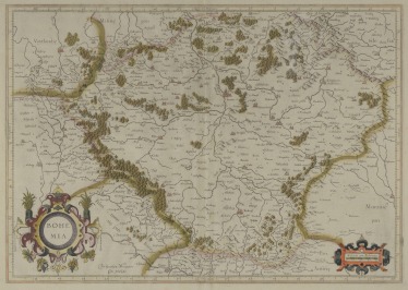 Mapa Čech [Gerhard Mercator (1512-1594)]