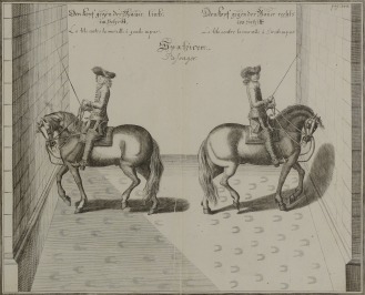 Vier Kupferstiche aus der Reiterschule von William Cavendish [Nach Abraham van Diepenbeeck (1596-1675)]