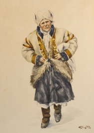 Two Watercolor of Peasants [Ludvík Ehrenhaft (1872-1955)]