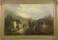 Dorf unter den Bergen [Josef Thoma (1828-1899)]