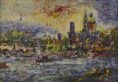View over Vltava River [Ferdinand Kotvald (1898-1980)]