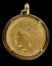 Zlatá mince 10 dolarů ve zlaté montáži []