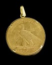 Zlatá mince 10 dolarů ve zlaté montáži []