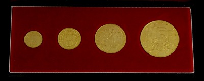 Set of 4 Czechoslovakian Ducats - cycle Charles IV.