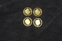 Čtveřice pamětních zlatých mincí z kolekce Největší záhady světa