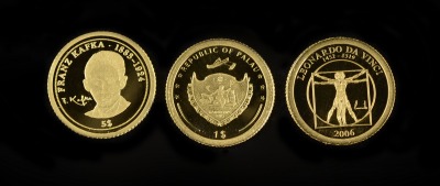 3 St. aus der Kollektion Kleinste Goldmünzen der Welt