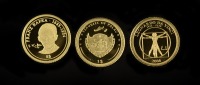 3 coins from the collection The Smallest Gold Coins of the World []